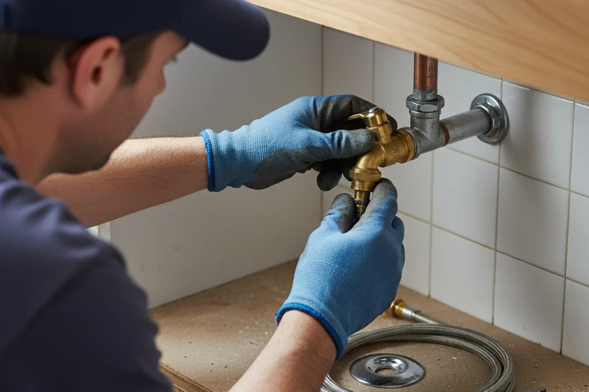 Shutoff valve and fitting work during Faucet and Fixture Repair in Pineville